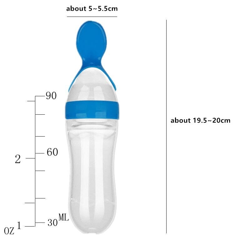 Baby Squeezing Feeding Spoon, Silicone Feeding Bottle Training Spoon, Infant Cereal Food Spoon Infant Cereal Supplement Baby Squeezing Feeding Spoon, Silicone Feeding Bottle Training Spoon, Infant Cereal Food Spoon Infant Cereal Supplement
